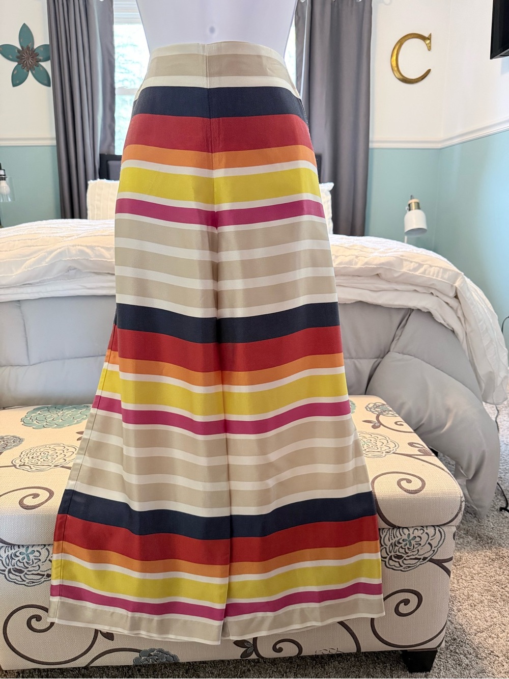 Trina Turk Wide-Leg Striped Palazzo Pants in Multicolor